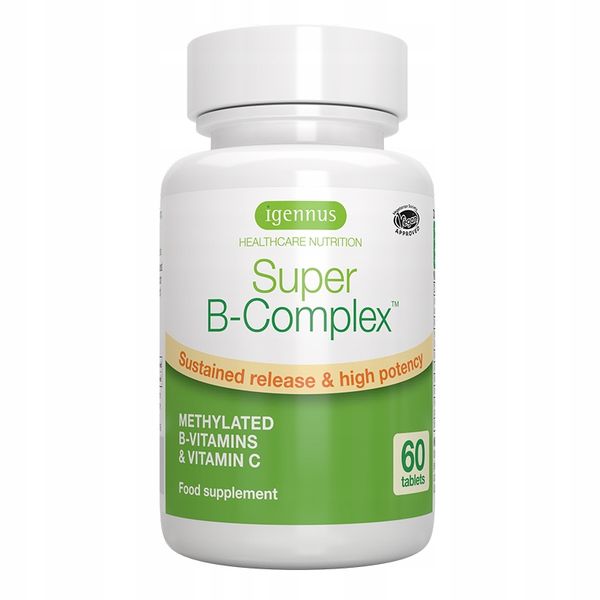 SUPER vitamin B COMPLEX witamina b complex metylowana 60 tabletek IGENNUS zdjęcie 1