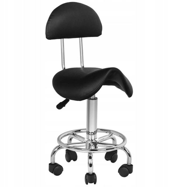 Taboret kosmetyczny 6001 czarny zdjęcie 1