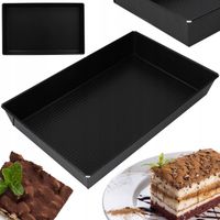 BLACHA DO PIECZENIA CIASTA PROSTOKĄTNA DUŻA NIEPRZYWIERALNA 40X25X6 CM