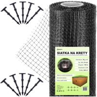 SIATKA NA KRETY PRZECIW KRETOM MOCNA 2m x 10m 30g/m2 +10 szt KOŁKÓW 20m2