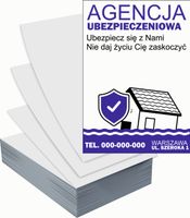 Ulotki A6 reklamowe firmowe 100szt projekt w cenie AGENCJA UBEZPIECZENIOWA
