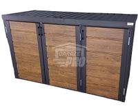 Zabudowa koszy na śmieci obudowa kubłów 207x80x120 cm 3x240L GP342