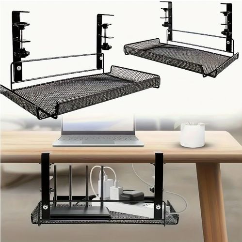 DUŻA PÓŁKA ORGANIZER WIESZAK NA PRZEWODY KABLE ROUTER BIURKO na Arena.pl