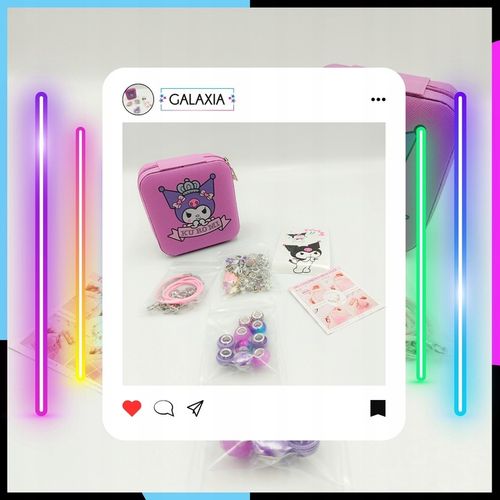 ZESTAW DO ROBIENIA BRANSOLETEK NASZYJNIKÓW Do Biżuterii Dla Dzieci Kuromi na Arena.pl