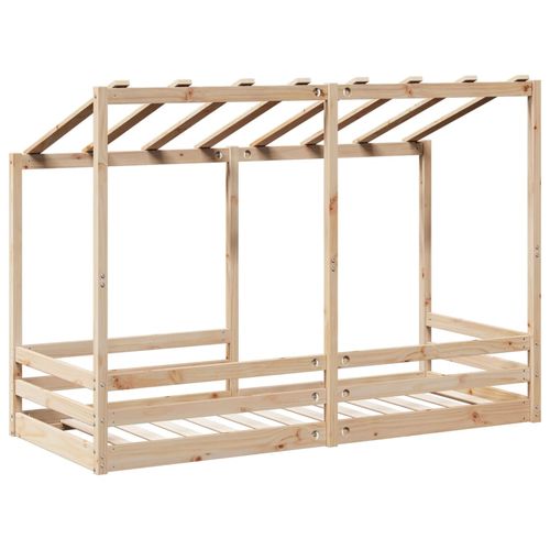 Rama łóżka dziecięcego z daszkiem, 75x190 cm, drewno sosnowe na Arena.pl