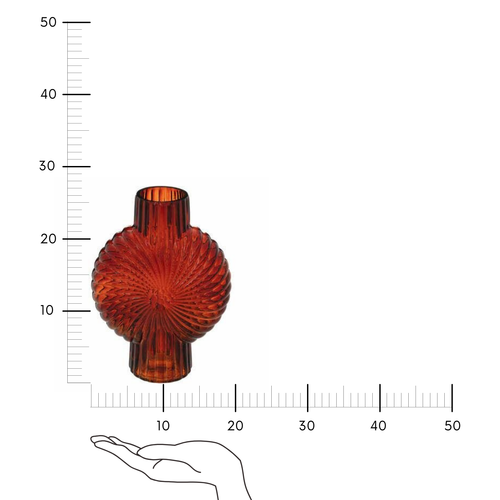 Wazon Shell czerwony 25cm na Arena.pl