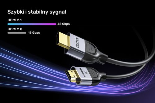 Unitek Kabel HDMI 2.1 8K 60Hz, czarny, 3m na Arena.pl