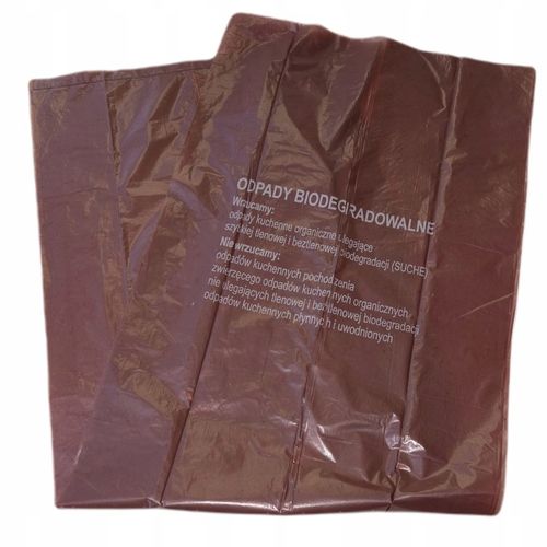 Worki do segregacji śmieci BRĄZOWE odpady BIO 120L na Arena.pl