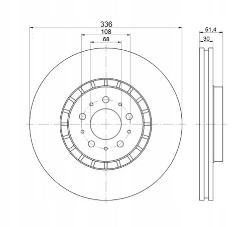 TARCZA HAM PRZOD 336X30 V MIKODA na Arena.pl