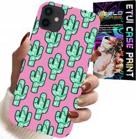 ETUI DO IPHONE 11 - KAKTUSY, KAKTUS NA RÓŻOWYM TLE + FOLIA
