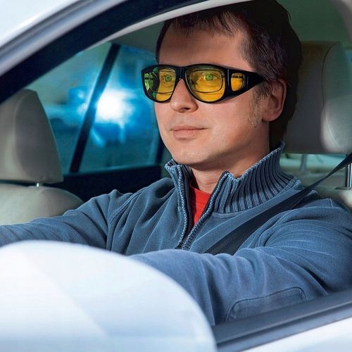 Okulary Przeciwsłoneczne Żółte Rowerowe do Jazdy Samochodem Nocą i w Dzień na Arena.pl