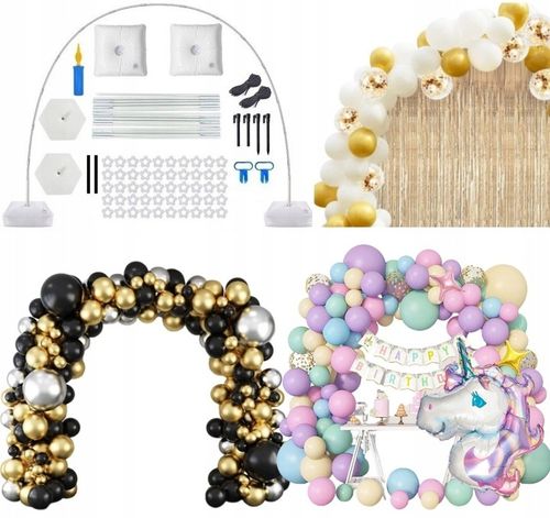 ŁUK STABILNY STELAŻ DO BALONÓW GIRLAND BRAMA WESELE ŚCIANKA ŚLUB + na Arena.pl