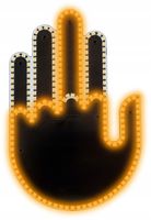 Sygnalizator Gestów Ręka LED na Tylną Szybę Auta Środkowy Palec Kciuk Pilot