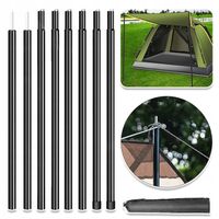 2X TELESKOPOWY MASZT NAMIOTOWY 2M Stal DO MARKIZY, ZADASZENIA, PLANDEKI