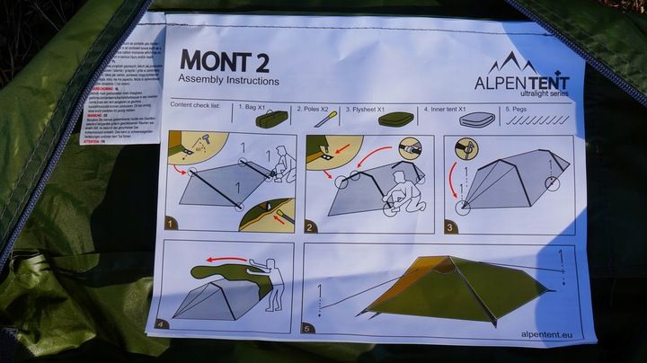 Namiot AlpenTent MONT2 Ultralight 2os. TYLKO 2,2kg zdjęcie 5