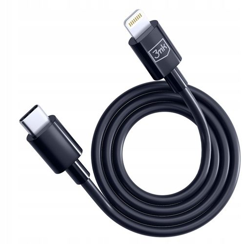 Czarny Kabel USB-C to Lightning 20W 5A 1.2m - 3mk Hyper Cable Black na Arena.pl