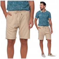 Lniane Krótkie Spodenki Męskie Eleganckie Szorty na Lato Przewiewne MORAJ L
