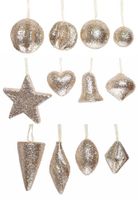 Kpl 12 ozdób choinkowych szampański