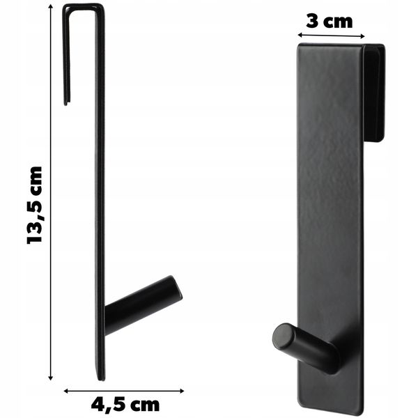 KADAX Haczyk Na Drzwi Wieszak Bezinwazyjny Ręczniki Pojedynczy zdjęcie 3