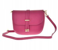 Laura Biaggi - torebka listonoszka skóra naturalna różowy fuksja TS 43-03