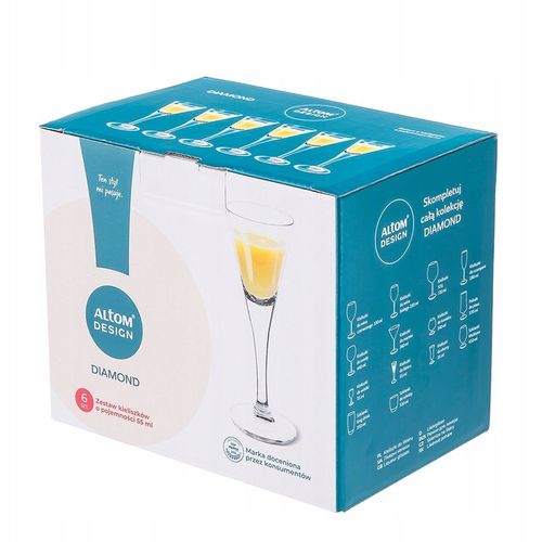 Kieliszki do likieru nalewek wódki Altom Design Diamond 55 ml 6 sztuk na Arena.pl