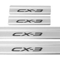 Listwa progowa MAZDA CX-3 Stal nierdzewna 304 mat z czarnymi literami 4szt