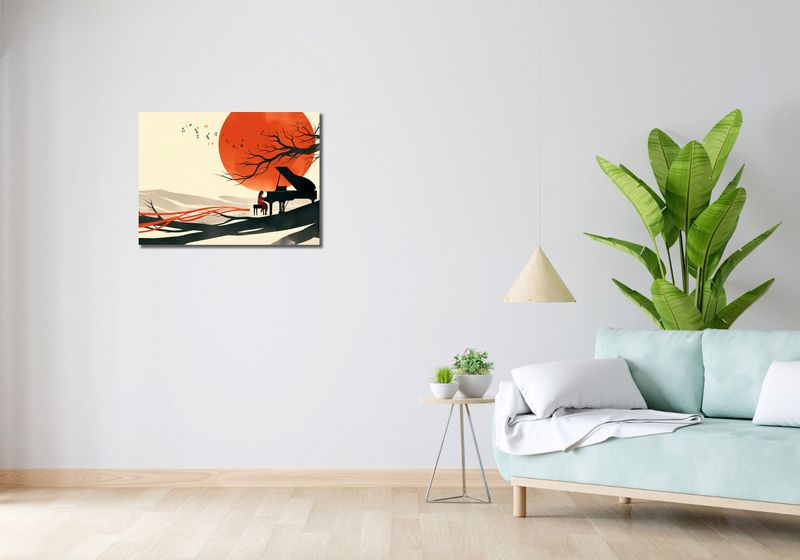 Obraz 70x50cm Pianistka zdjęcie 2