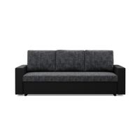 Nowoczesna kanapa, CAPERO, ekoskóra, 220x92x92, czarny, szary | TYLETEGOTU