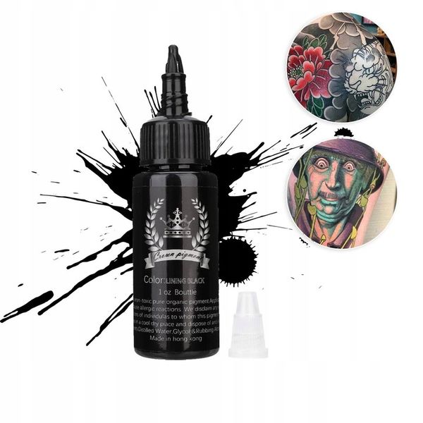 TUSZ DO TATUAŻU LINING BLACK 30ml CZARNY zdjęcie 1