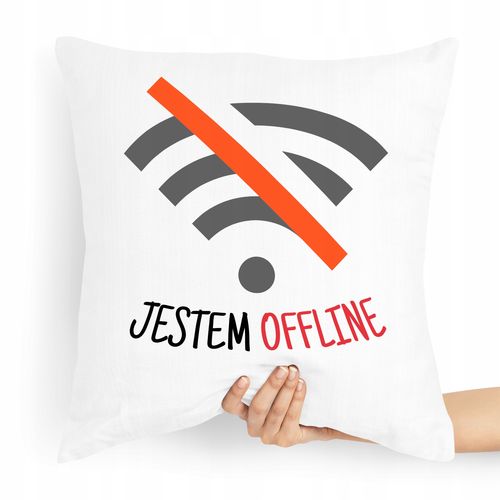 Poduszka Informatyka Programisty Jestem Offline! Z Nadrukiem Ze Zdjęciem na Arena.pl