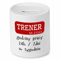 Dla Trenera Prezent Skarbonka Godziny Pracy Z Nadrukiem Ze Zdjęciem