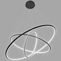 Lampa wisząca Ledowe Okręgi No.3 80cm in 3k czarna