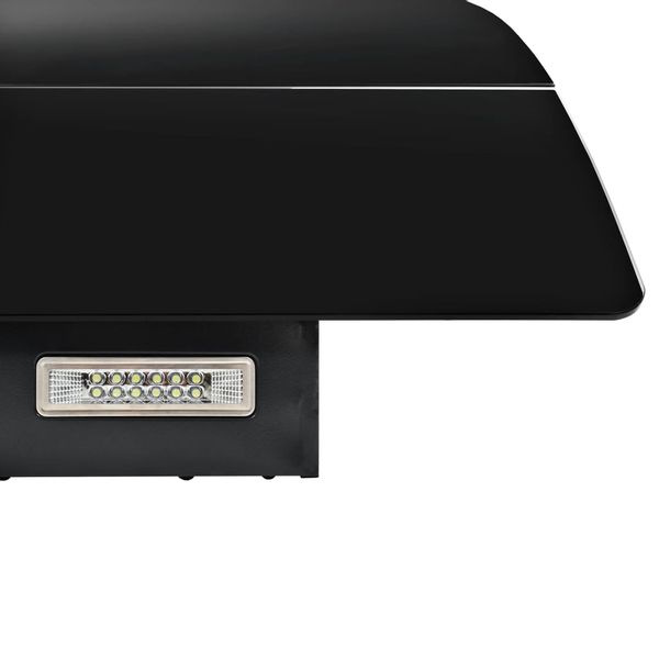 Ścienny okap kuchenny, stal nierdzewna, 756 m³/h, 90 cm, czarny zdjęcie 7