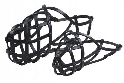 Skórzany Kaganiec dla Małego Psa Fizjologiczny Regulowany JAMNIK DUŻY na Arena.pl