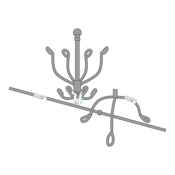 Wieszak podłogowy Loop szary zdjęcie 5