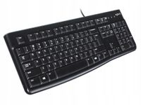 2X Klawiatura przewodowa Logitech K120 USB Czarna Cicha QWERTY US 920-00247
