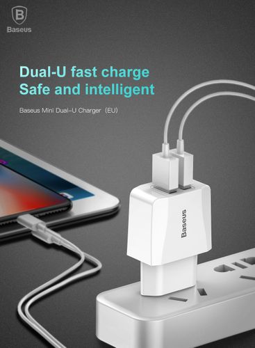 ŁADOWARKA SIECOWA BASEUS MINI DUAL-U CHARGER 2XUSB na Arena.pl