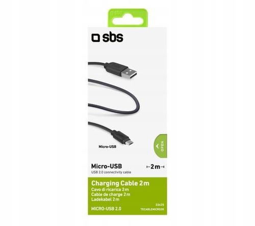 Kabel przewód USB-A - Micro-USB 2m - czarny na Arena.pl