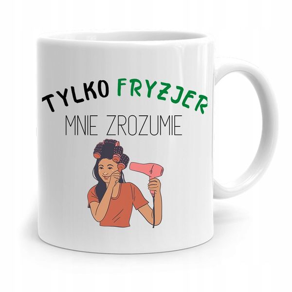 Kubek Dla Fryzjera Barbera Tylko Fryzjer Rozumie Z Nadrukiem Ze Zdjęciem zdjęcie 1