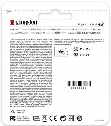 Karta pamięci micro SD SDXC 256GB KINGSTON Go! Plus 170MB/S DO KAMERY DRONA na Arena.pl