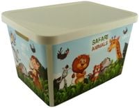 POJEMNIK NA ZABAWKI Z POKRYWKĄ PUDEŁKO KLOCKI 18 L