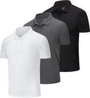 ZENGVEE Zestaw 3 Koszulek Polo Męskie Polówki S
