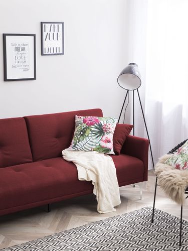 Sofa rozkładana czerwona LUCAN na Arena.pl