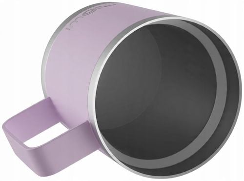 Kubek termiczny z uchwytem kempingowy z pokrywką Miowi 350 ml Różowy na Arena.pl