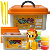 ZESTAW MAGICZNA MASA PIANKOWA plastyczna PIANKOLINA 24szt + WALIZKA +NOŻYKI