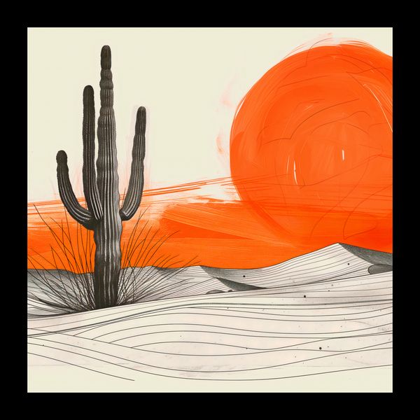 Plakat 20x20cm Kaktus Saguaro zdjęcie 2