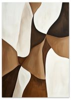 Plakat brązowa abstrakcja 21x29,7 cm A4