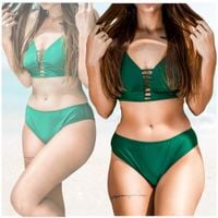 ZESTAW BIKINI STRÓJ KOSTIUM KĄPIELOWY DWUCZĘŚCIOWY FIGI ZIELONY SEXY M