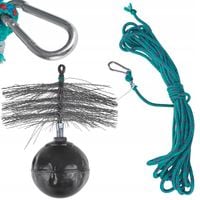 ZESTAW KOMINIARSKI DO CZYSZCZENIA KOMINA 10m 1,7kg SZCZOTKA Z DRUTU 175mm