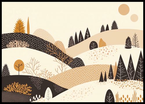 Plakat 84x59,5cm Jesień w Wzgórzach na Arena.pl